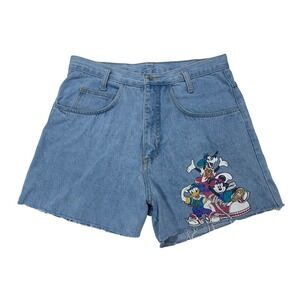 Vintage Mickey Jerry Unlimited Disney Characters Denim Shorts Women's Size Large